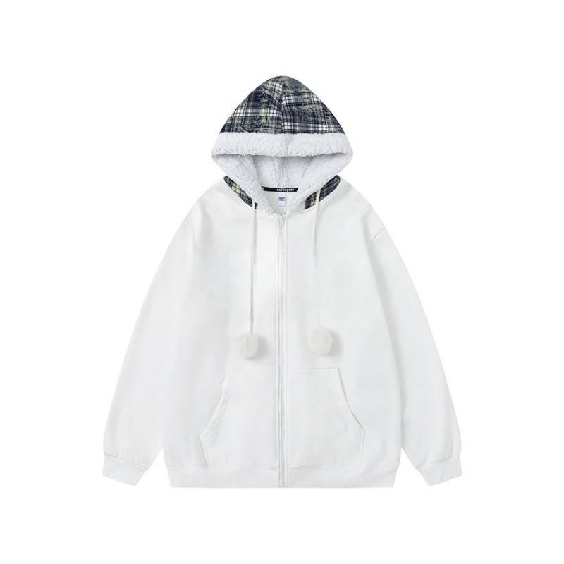 Check Panel Hoodie